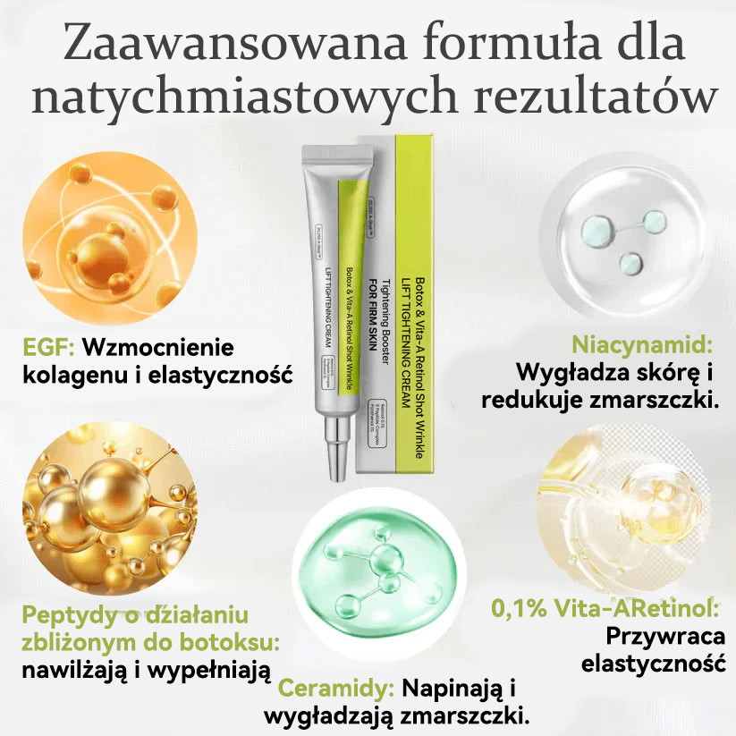 👏🌿Dumnie opracowane i zatwierdzone przez polskie instytucje💫Tiworld® Zaawansowany krem liftingująco-odnawiający z peptydami o działaniu podobnym do botoksu + retinolem Vita-A – tylko dziś 70% zniżki