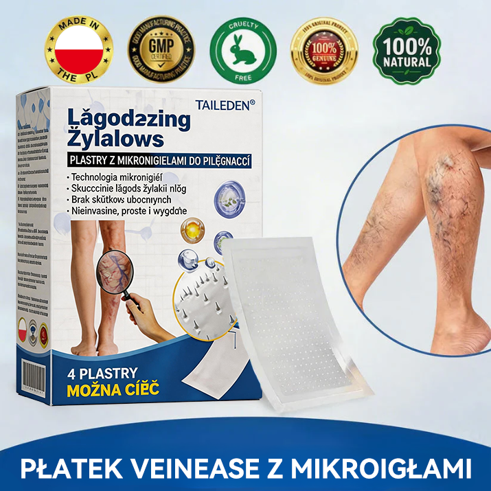 🎖️🇵🇱👨‍⚕️✅TAILEDEN® VeinEase Plastry z Mikronakłuciami⚡Natychmiastowa ulga, długotrwałe rezultaty.z